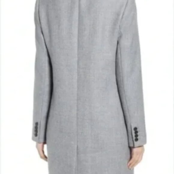 J.Crew Regent Topcoat Coat Double Serge Wool Light Heather Gray Size 10 - Picture 4 of 16